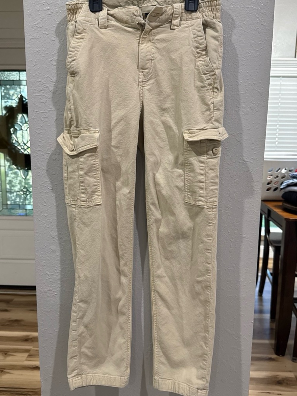 American Eagle Outfitters Tan Cargo Pants with Flap Pockets